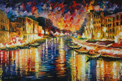 Leonid Afremov Venice Grand Canal painting - Venice Grand Canal print ...