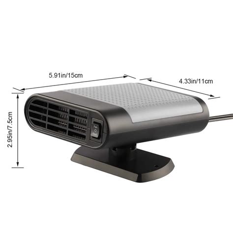 Silver MINGPINHUIUS Portable Car Heater 12V Car Windshield Defogger Defroster 30 Seconds Fast ...