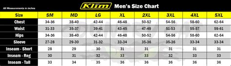 Kuhl Pants Size Chart