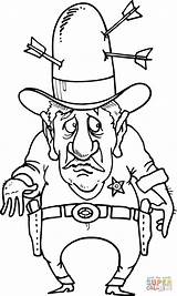 Sherif With Arrows In The Hat coloring Page  Free Printable Coloring Pages sketch template