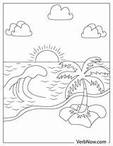 Printable Sunset Coloring Pages Sketch Page sketch template