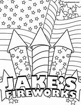 Fireworks Coloring Pages Printable Sketch Page sketch template