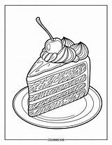 140  Cake Coloring Pages For Kids & Adults Free Printable PDFs sketch template