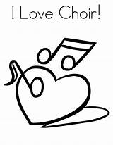 I Love Choir sketch template