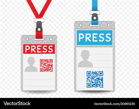 Press vertical badge template Royalty Free Vector Image