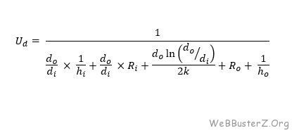 How to calculate the overall heat transfer coefficient