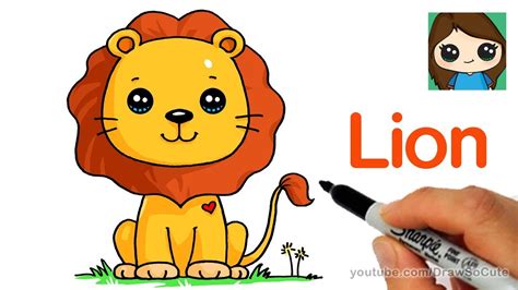 How to Draw a Lion Cute and Easy - YouTube