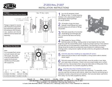 Zurn Z1203-NR4 4 in. Right Hand Single Horizontal Carrier Installation ...