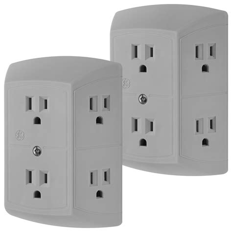 GE 6-Outlet Grounded Tap, 2pk, Gray – 47877 - Walmart.com