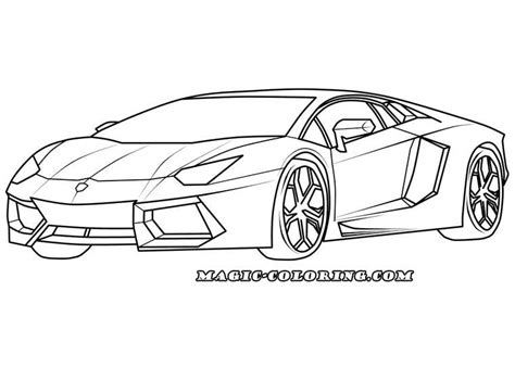 Lamborghini Aventador Supercar Coloring Page