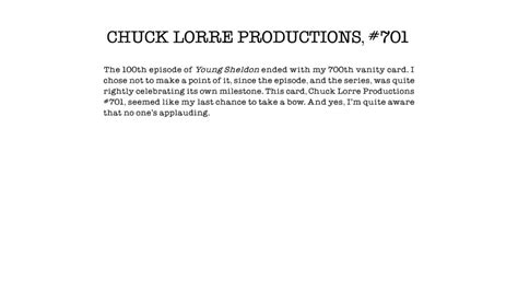 Chuck Lorre's 700th Vanity Card Pays Tribute to 'Young Sheldon' at 100