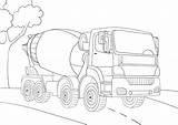 Cement Truck Printable Web free cement truck On The Road  sketch template