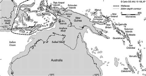 New Guinea and the paleo-continent of Sahul. | Download Scientific Diagram