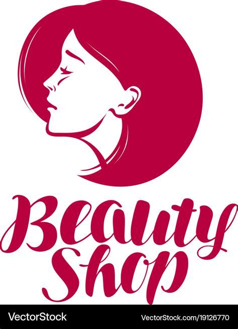 Beauty shop logo or label makeup cosmetic spa Vector Image