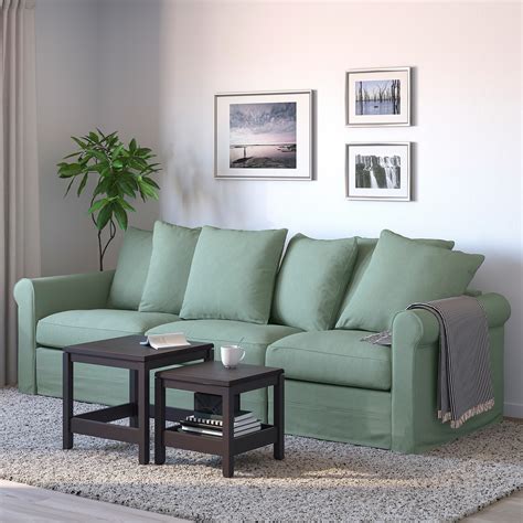 GRÖNLID Tallmyra light green, 3-seat sofa-bed - IKEA