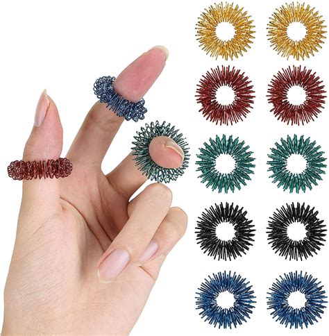 Mr. Pen- Spiky Sensory Rings, 10 Pack, Stress Relief Fidget Sensory ...