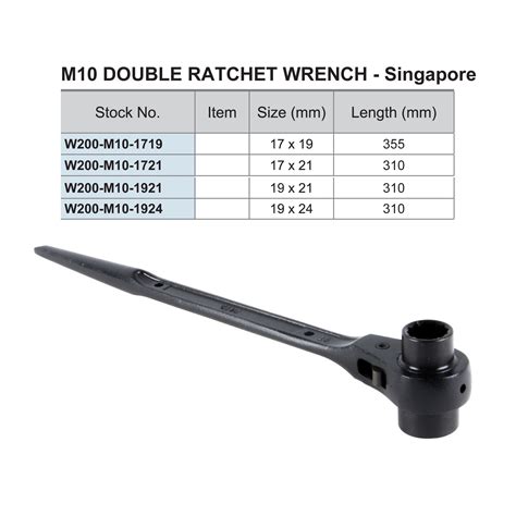 M10 Double Ratchet Wrench – GH Hardware Sdn Bhd