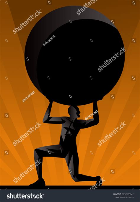 Greek Mythology Atlas Holding Globe Stock Vector (Royalty Free) 1857656242