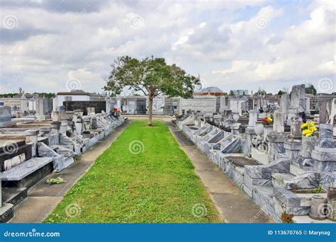 Historic Cemetery in the Garden District of New Orleans. Editorial Image - Image of path, death ...