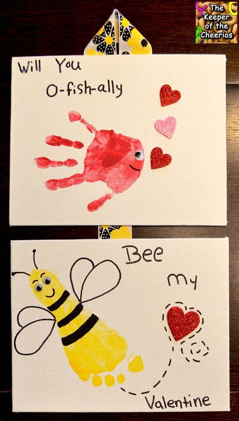 Valentines day Hand and Footprints- will you O-fish-ally Bee my Valentine | Valentines art ...