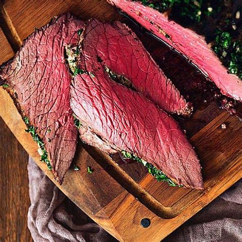 Herb Crusted Top Round Roast Beef Recipe | The Feedfeed