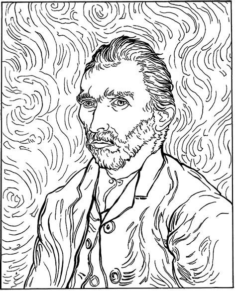 Van gogh autoportrait - The famous self-portrait by the Dutch painter Vincent Van Gogh. From the ...