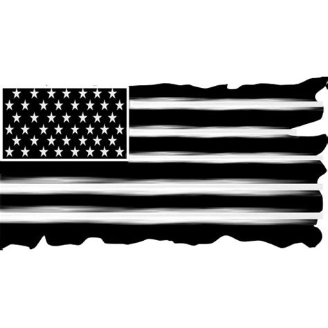 Black And White American Flag Tattoo