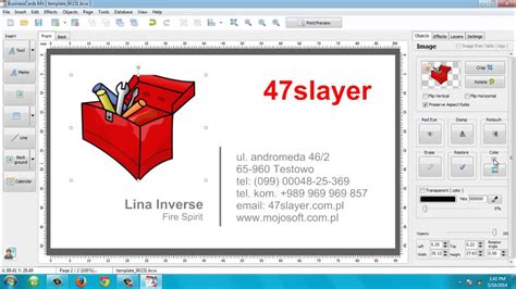 Creating Business Card with Mojosoft Business Cards MX 4.92 - YouTube