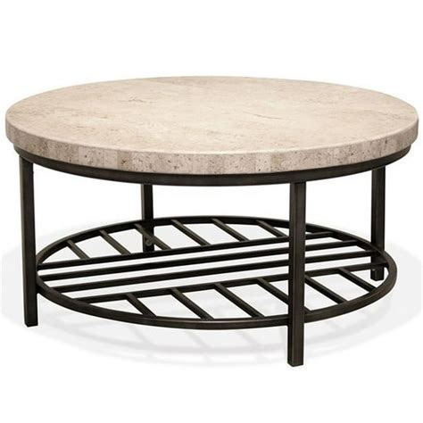 Riverside Furniture Capri 36" Round Stone Top Coffee Table - Walmart.com - Walmart.com