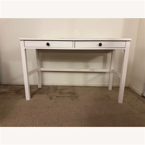 IKEA HEMNES Desk with 2 Drawers White Stain - AptDeco