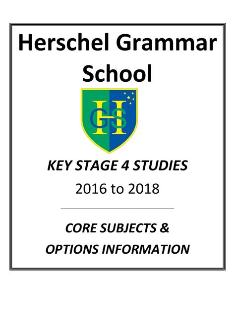 Herschel Grammar School KS4 Options Information 2016 by s devereux - Issuu