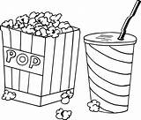 Popcorn Coloring Pages  Best Coloring For Kids sketch template