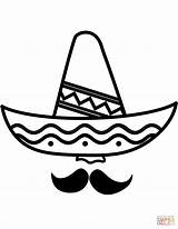 Sombrero And Mustache coloring page  Free Printable Coloring Pages sketch template