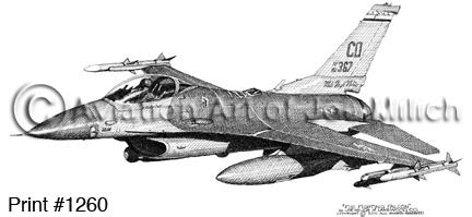 F-16C FIGHTING FALCON COLO ANG (#1260) – Aviation Art of Joe Milich