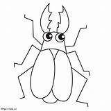 Very Easy Beetle coloring Page sketch template