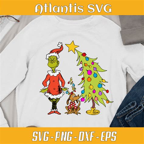 Funny Grinchmas Dog Christmas Tree SVG DXF, Digital Cricut F - Inspire ...