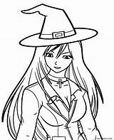 Printable Witch Coloring Pages sketch template