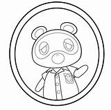 Nook Tom Crossing Animal Draw Coloring Pages Template Drawing Sketch  sketch template
