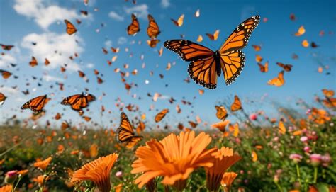 Premium Photo | A spectacular scene of Monarch butterflies during their migration