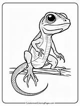 Lizard Coloring Pages 7 Free Printable  Cute Animals sketch template