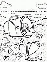 Beach Seashell Coloring Pages sketch template