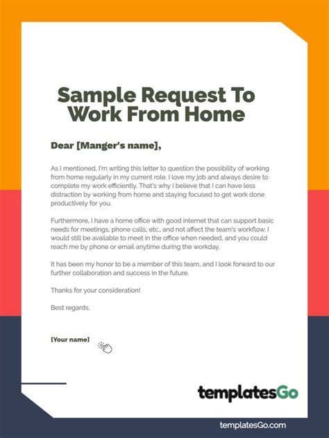 Work Remotely - Tips & Samples Request To Work From Home