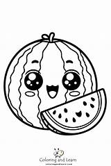 Watermelon Coloring Pages FREE 2025  And Learn sketch template