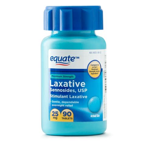 Equate Maximum Strength Sennosides USP Laxative Tablets, 25 mg, 90 Ct ...