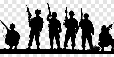 Soldier Silhouette - World War Ii - Troop Army Men Transparent PNG