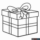 Christmas Present Coloring Page  Easy Drawing Guides sketch template