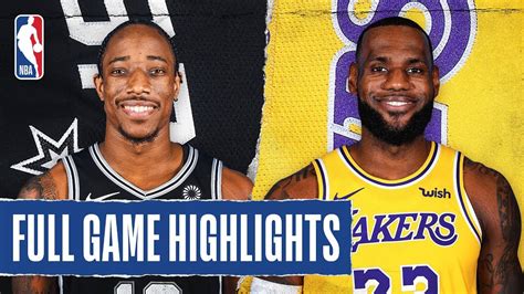 SPURS at LAKERS | FULL GAME HIGHLIGHTS | February 4, 2020 - YouTube