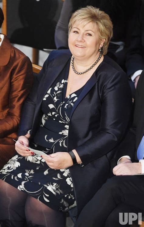 Photo: Norwegian Prime Minister Erna Solberg attends the Nobel Peace ...