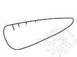 Snowman nose  Coloring Page sketch template