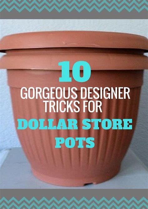10 Easy DIY Dollar Store Planter Makeover Ideas | Cheap flower pots, Garden decor projects ...